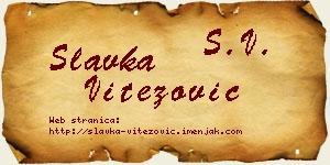 Slavka Vitezović vizit kartica
